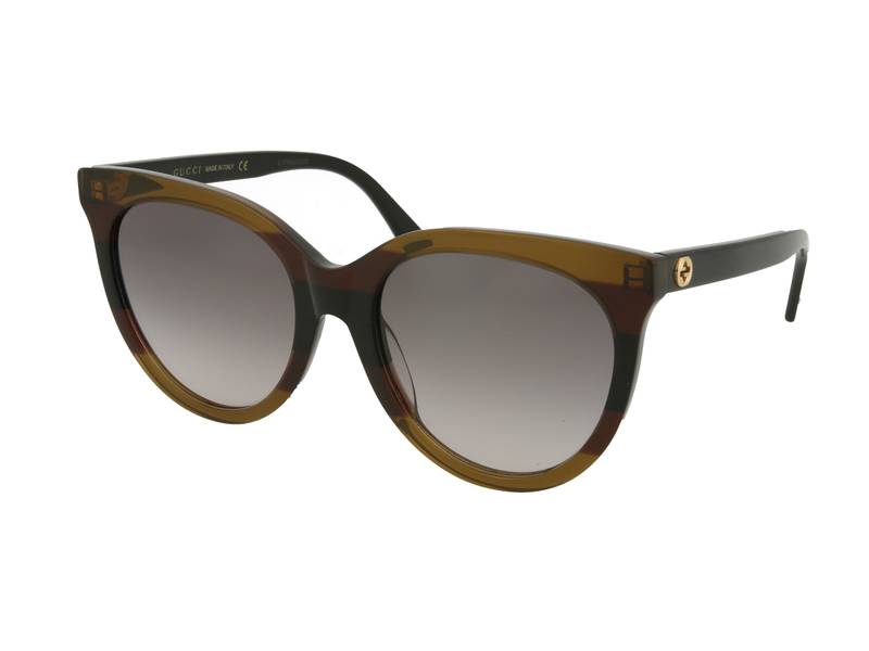 Gucci GG0179SA Havana/Black Round Cat Eye Sunglasses GUCCI GG0179SA Havana/Black Round Cat Eye Frame Sunglasses  main image 2