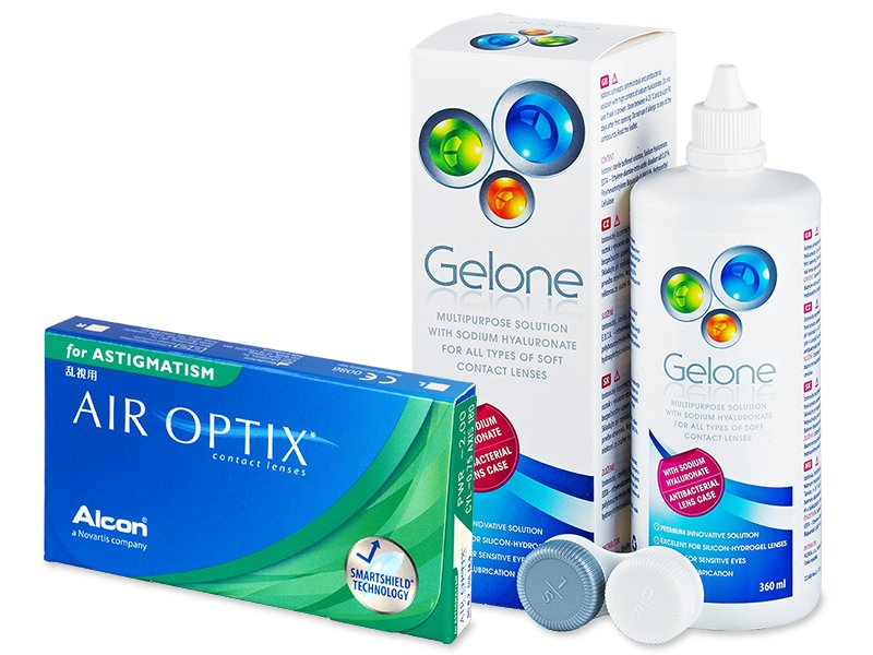 Air Optix for Astigmatism (6 lenses) + Gelone Solution 360 ml