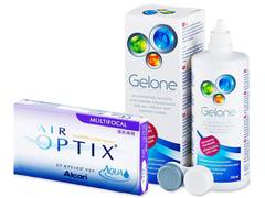 Air Optix Aqua Multifocal (6 lenses) + Gelone Solution 360 ml