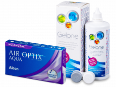 Air Optix Aqua Multifocal (6 lenses) + Gelone Solution 360 ml