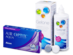 Air Optix Aqua Multifocal (6 lenses) + Gelone Solution 360 ml