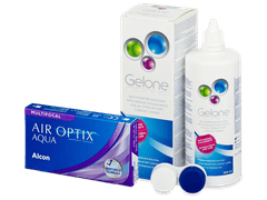 Air Optix Aqua Multifocal (6 lenses) + Gelone Solution 360 ml
