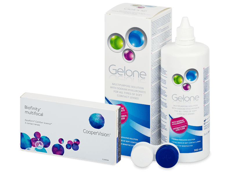 Biofinity Multifocal (6 lenses) + Gelone Solution 360 ml