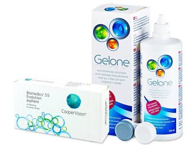 Biomedics 55 Evolution (6 lenses) + Gelone Solution 360 ml