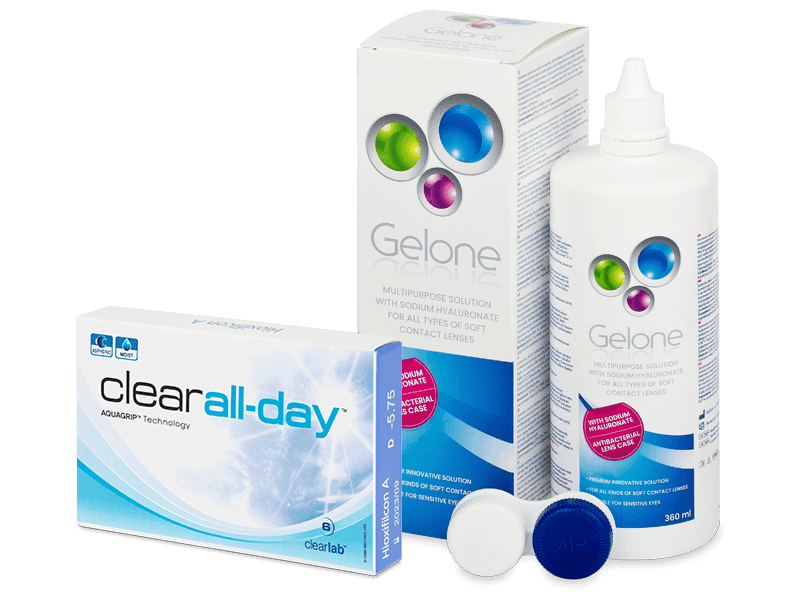 Clear All-Day (6 lenses) + Gelone Solution 360 ml