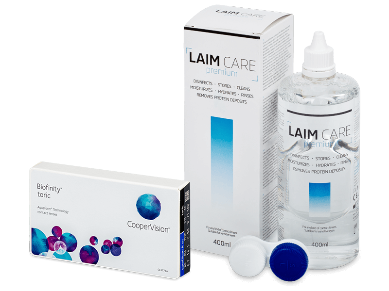 Biofinity Toric (3 lenses) + Laim Care Solution 400 ml