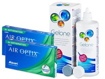 Air Optix for Astigmatism (2x3 lenses) + Gelone Solution 360 ml