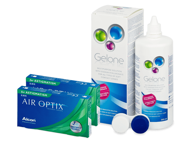 Air Optix for Astigmatism (2x3 lenses) + Gelone Solution 360 ml