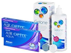 Air Optix Aqua Multifocal (2x3 lenses) + Gelone Solution 360 ml