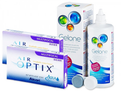 Air Optix Aqua Multifocal (2x3 lenses) + Gelone Solution 360 ml