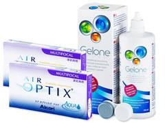 Air Optix Aqua Multifocal (2x3 lenses) + Gelone Solution 360 ml