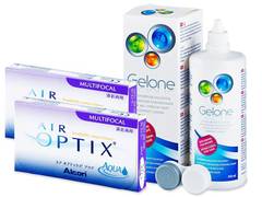 Air Optix Aqua Multifocal (2x3 lenses) + Gelone Solution 360 ml