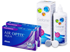 Air Optix Aqua Multifocal (2x3 lenses) + Gelone Solution 360 ml