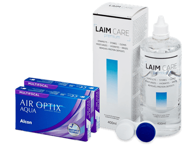 Air Optix Aqua Multifocal (2x3 lenses) + Laim-Care Solution 400ml