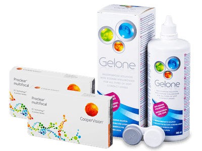 Proclear Multifocal (2x3 lenses) + Gelone Solution 360 ml