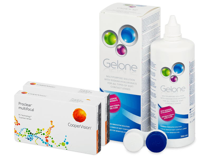 Proclear Multifocal (2x3 lenses) + Gelone Solution 360 ml