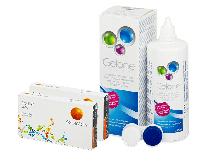 Proclear Toric XR (2x3 lenses) + Gelone Solution 360 ml