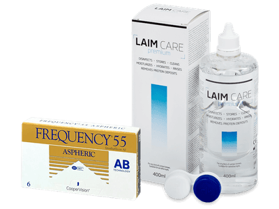 Frequency 55 Aspheric (6 lenses) + Laim-Care Solution 400ml