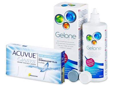 Acuvue Oasys for Astigmatism (6 lenses) + Gelone Solution 360 ml