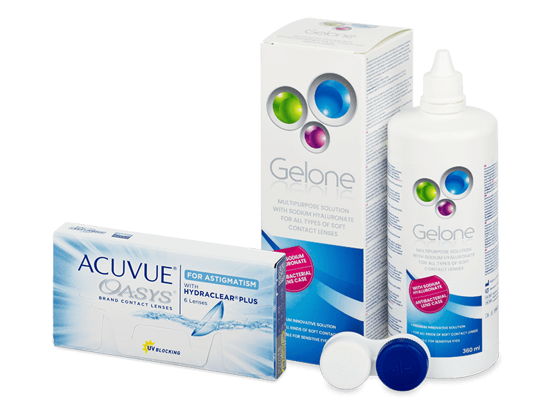 Acuvue Oasys for Astigmatism (6 lenses) + Gelone Solution 360 ml