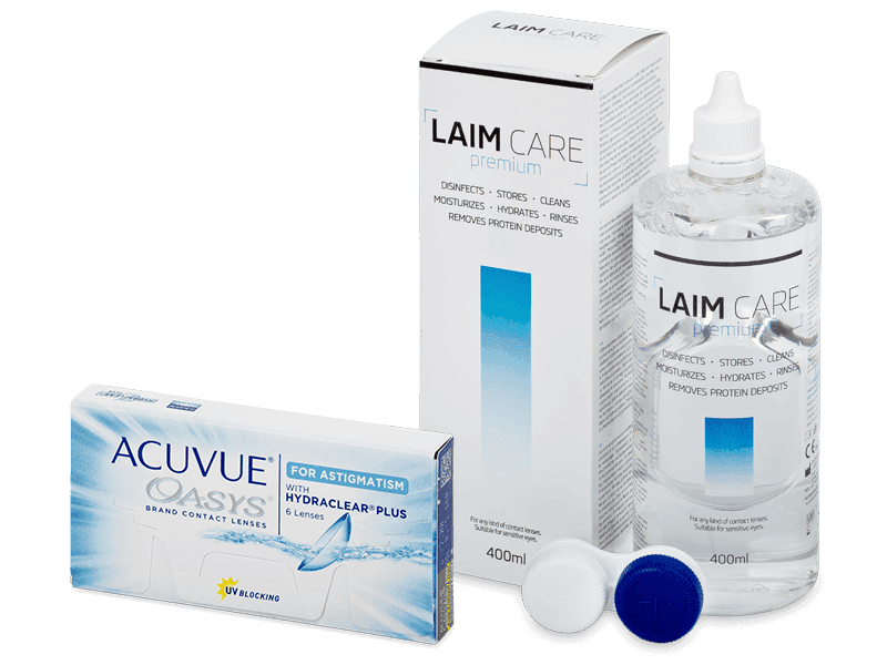 Acuvue Oasys for Astigmatism (6 lenses) + Laim Care Solution 400 ml