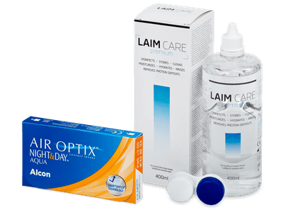 Air Optix Night and Day Aqua (6 lenses) + Laim-Care Solution 400ml