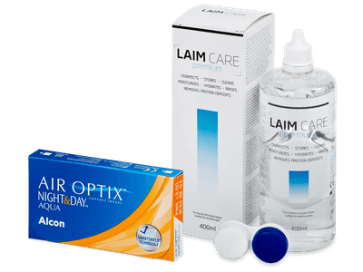 Air Optix Night and Day Aqua (6 lenses) + Laim-Care Solution 400ml