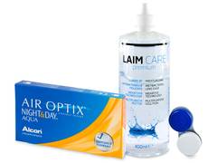 Air Optix Night and Day Aqua (6 lenses) + Laim-Care Solution 400ml