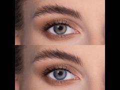 Blue contact lenses - natural effect - power - Air Optix (2 monthly coloured lenses)