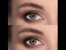 Brown contact lenses - natural effect - power - Air Optix (2 monthly coloured lenses)
