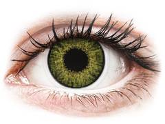 Gemstone Green contact lenses - natural effect - power - Air Optix (2 monthly coloured lenses)