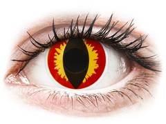 Red and Yellow Dragon Eyes contact lenses - ColourVue Crazy (2 coloured lenses)