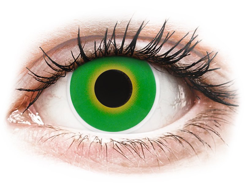 Green Hulk Green contact lenses - ColourVue Crazy (2 coloured lenses)