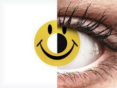 Yellow Smiley contact lenses - ColourVue Crazy (2 coloured lenses)