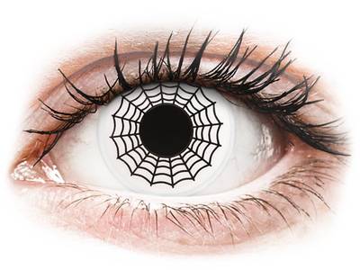 Black and White Spider contact lenses - ColourVue Crazy (2 coloured lenses)