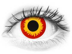 Red and Yellow Wildfire contact lenses - ColourVue Crazy (2 coloured lenses)