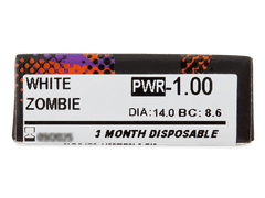 White Zombie contact lenses - power - ColourVue Crazy (2 coloured lenses)