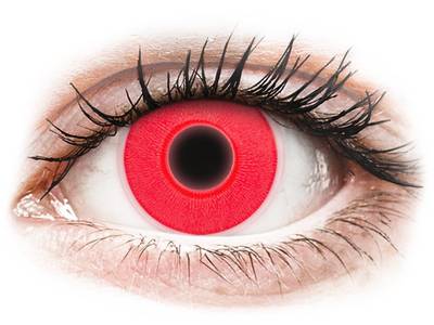 Red Glow contact lenses - ColourVue Crazy