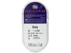 Grey contact lenses - power - TopVue Color (2 monthly coloured lenses)