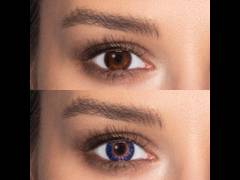 Blue True Sapphire contact lenses - power -TopVue Color (2 monthly coloured lenses)