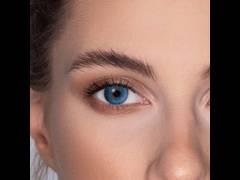 Brilliant Blue contact lenses - FreshLook ColorBlends - Power (2 monthly coloured lenses)