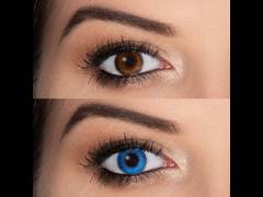 True Sapphire contact lenses - FreshLook ColorBlends - Power (2 monthly coloured lenses)