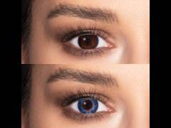 True Sapphire contact lenses - FreshLook ColorBlends - Power (2 monthly coloured lenses)