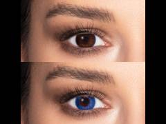 Sapphire Blue contact lenses - FreshLook Colors - Power (2 monthly coloured lenses)