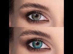 Carribean Aqua contact lenses - FreshLook Dimensions - Power (6 monthly coloured lenses)