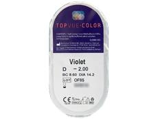 Violet contact lenses - power - TopVue Color (2 monthly coloured lenses)