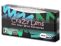 Orange Werewolf contact lenses - ColourVue Crazy (2 daily coloured lenses)