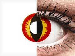 Red and Yellow Dragon Eyes contact lenses - ColourVue Crazy (2 daily coloured lenses)