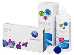 Biofinity Toric (6 lenses) + Gelone Solution 360 ml