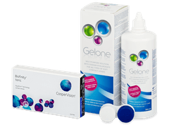 Biofinity Toric (6 lenses) + Gelone Solution 360 ml